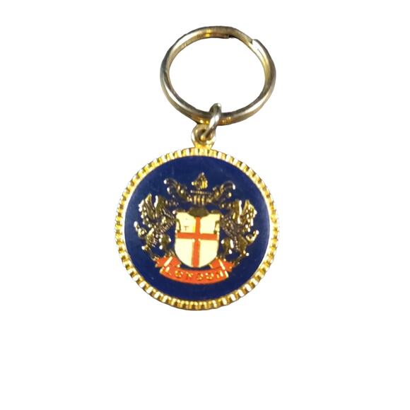 London Gold Tone Keychain Coat Of Arms - Picture 3 of 6